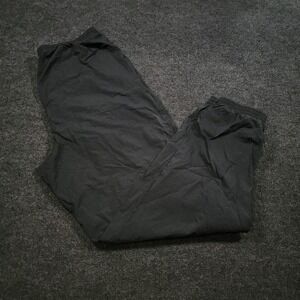 Nike Black Nylon Lined Track Pants Athletic Joggers Mens XL Vintage